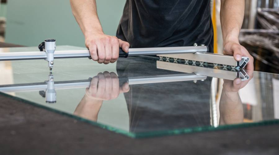 glass repair Brisbane professional using resin injection tool
