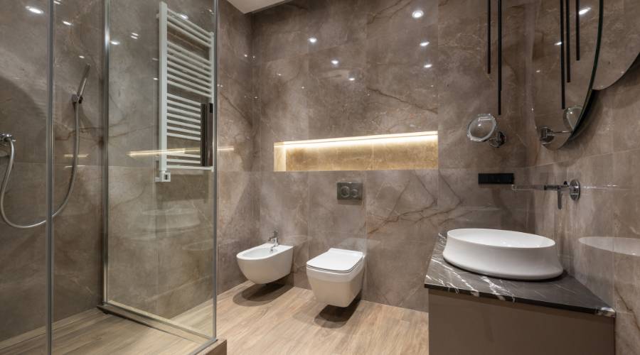 shower glass Brisbane Crystal Glass luxury bathroom installation