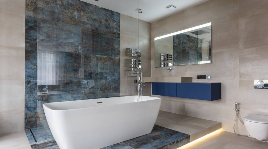 premium frameless crystal shower screen professionally installed in contemporary Brisbane bathroom
